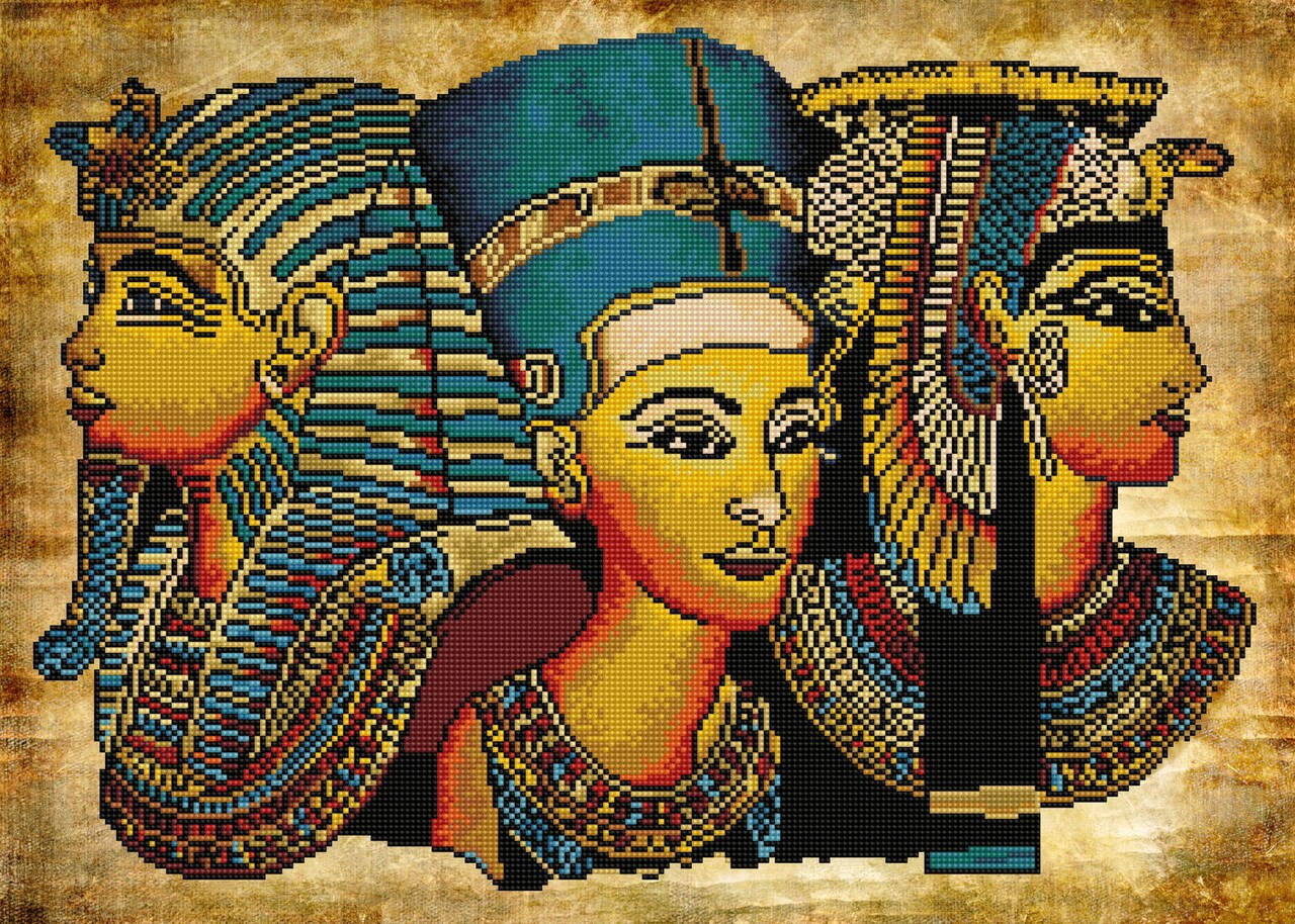 Diamond Dotz Kits - Egyptian Royalty, Partial Drill, Round Dotz, Diamond Painting Kits, Diamond Art Kits for Adults, Gem Art, Diamond Art, Diamond Dotz Kits, 18.5"x26"